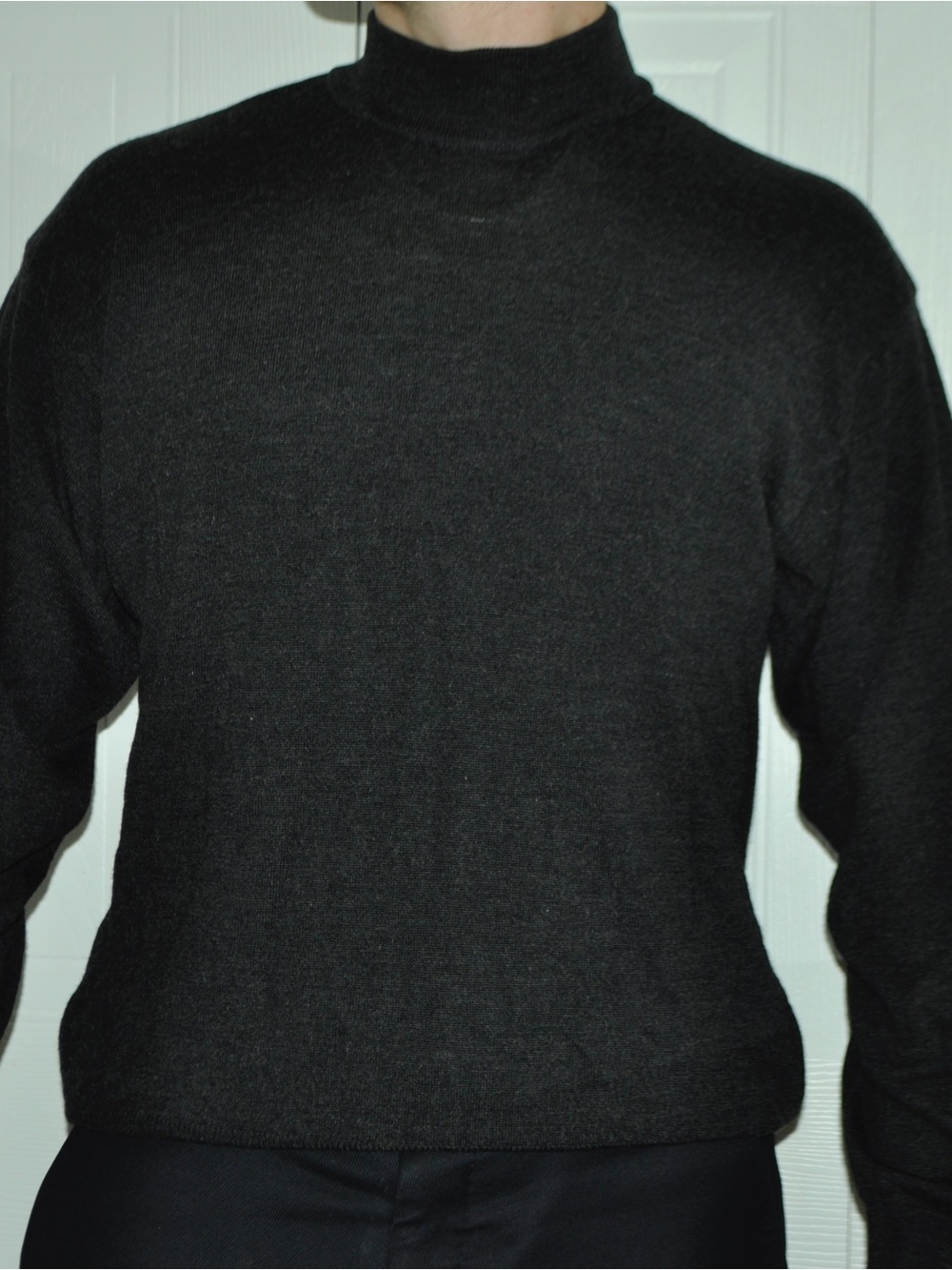 Men's Black Turtleneck Sweater - Refined Knit